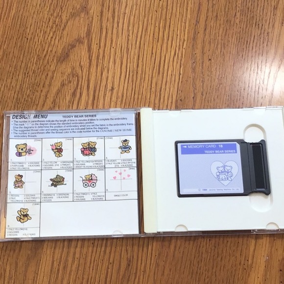 Janome - Memory Craft Embroidery Machine Card 18 Teddy Bear Series - Picture 3 of 4